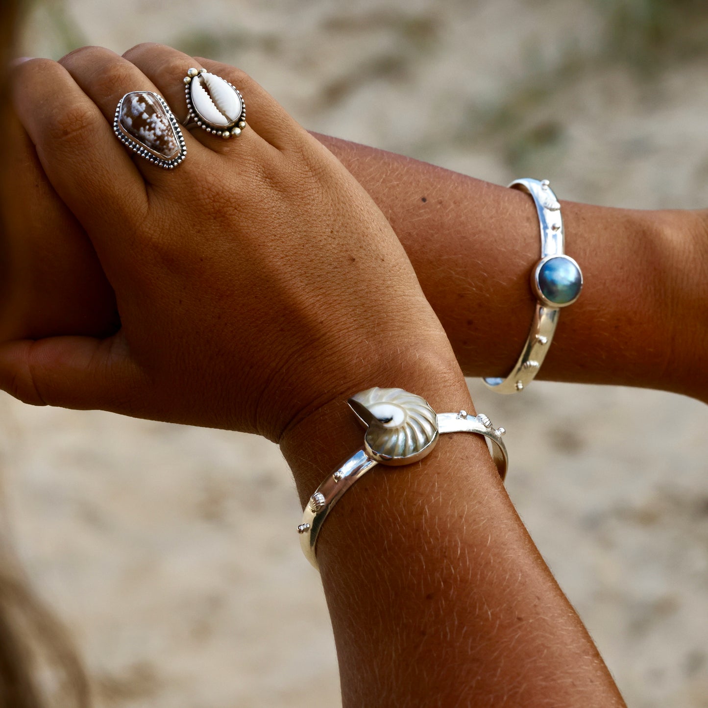 Oasis Nautilus Pearl Cuff