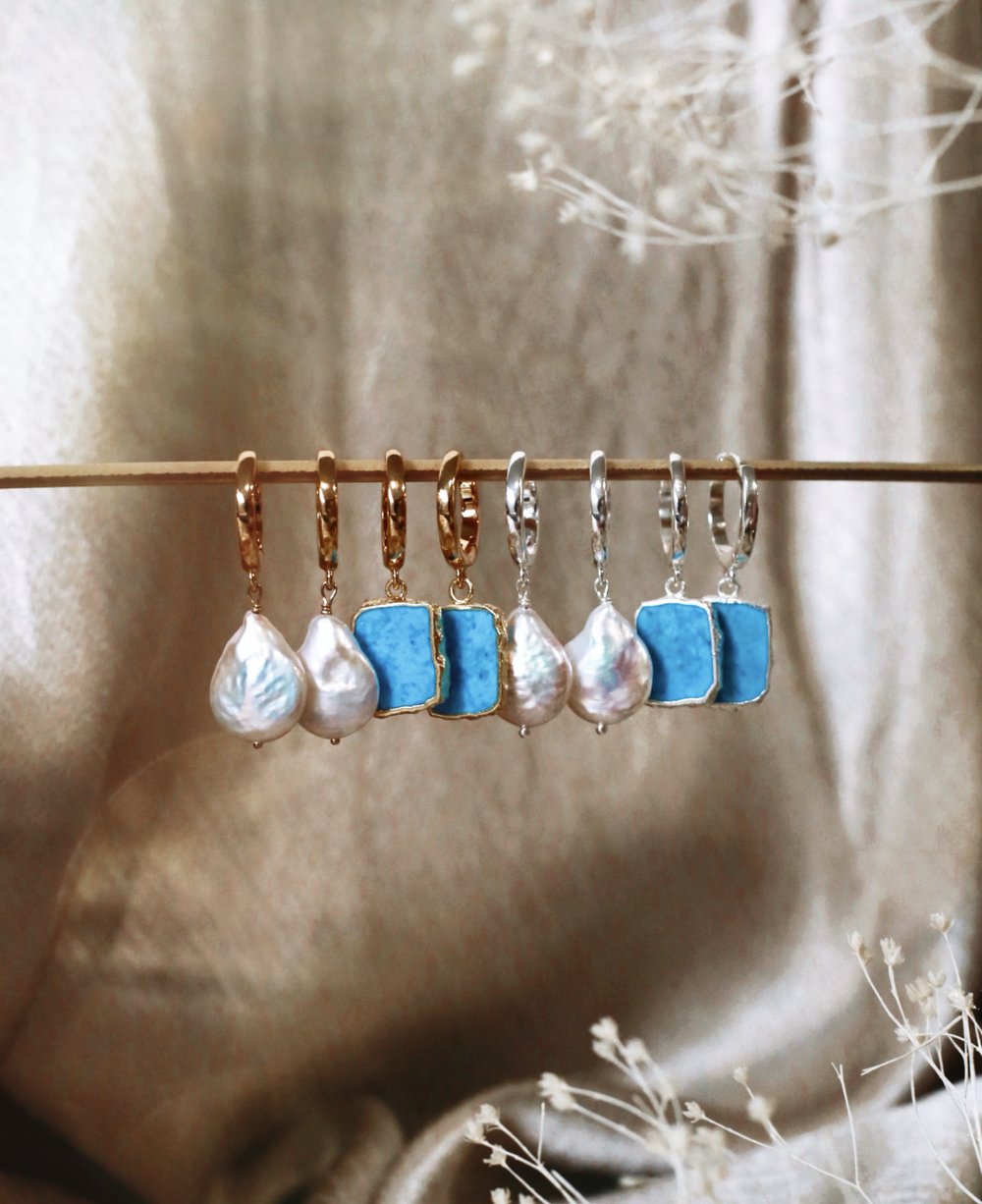 Baroque Pearl Lust Earrings Gold/Silver