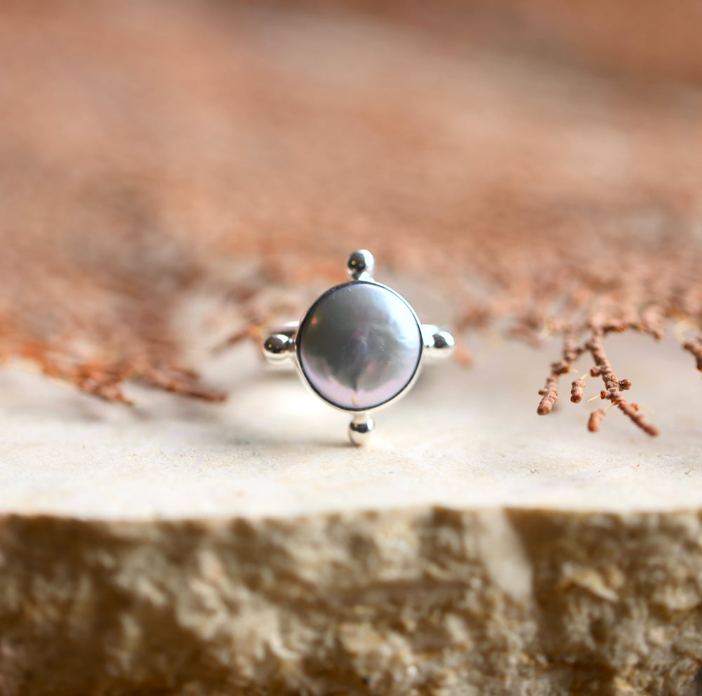 Whispers of the Sea Pearl Ring