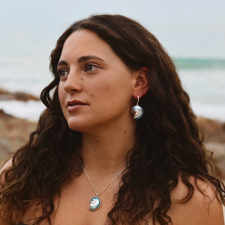 Deep Sea Nautilus Earrings Gold/Silver