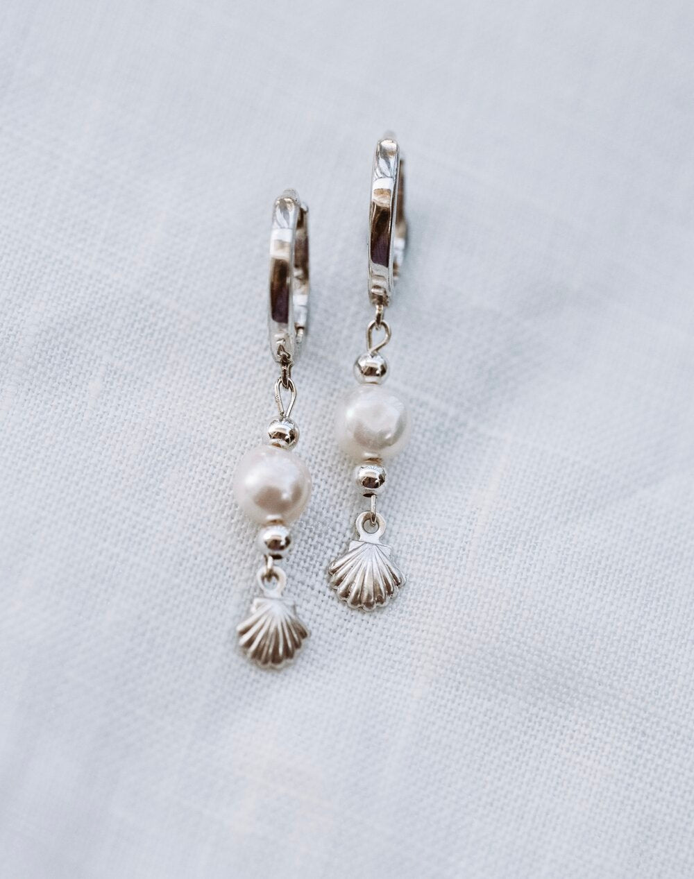 Pearl and Clam shell hoops