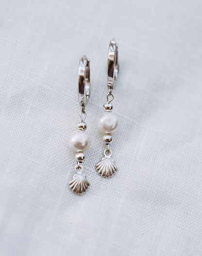 Pearl and Clam shell hoops