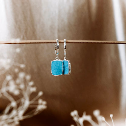 Turquoise Hoops Gold/Silver