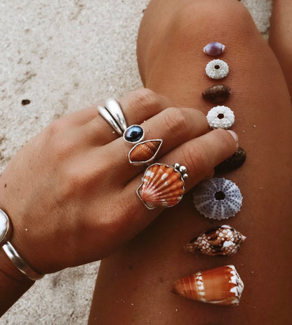 Hawaiian Sunrise Shell Ring